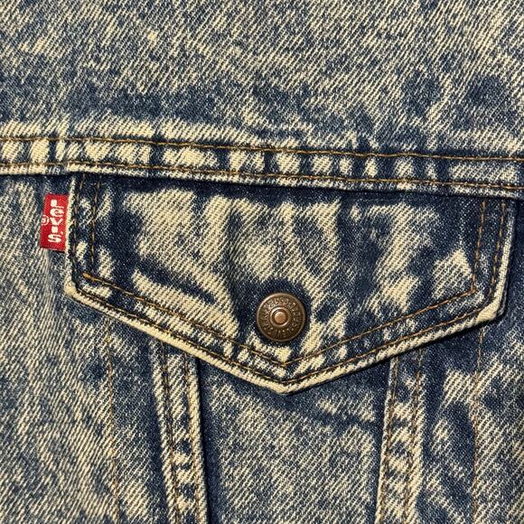 Vintage Made in USA Levis San Francisco Sherpa Lined Trucker Denim Jean Jacket - Picture 7 of 13